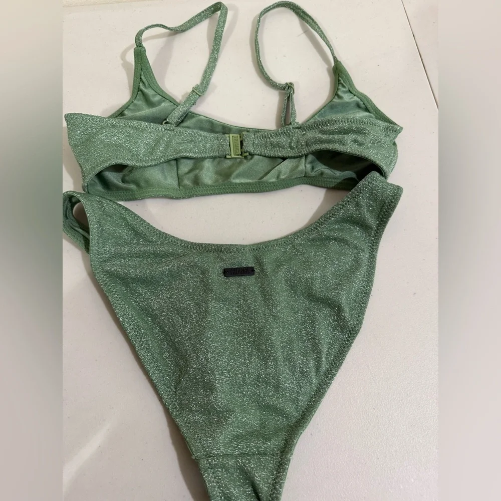 triangl swimwear Shimmer Sage Green Bikini